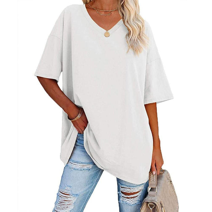 Casual Loose V-Neck T-Shirt for Women