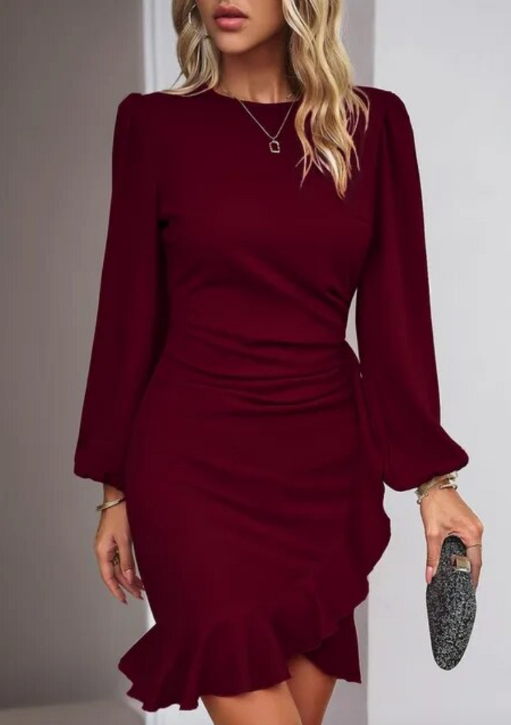 Bodycon Dress with Ruffles