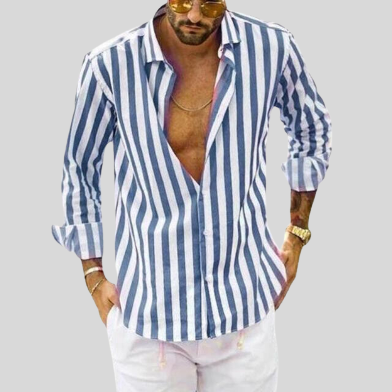 Striped Linen Shirt for Men