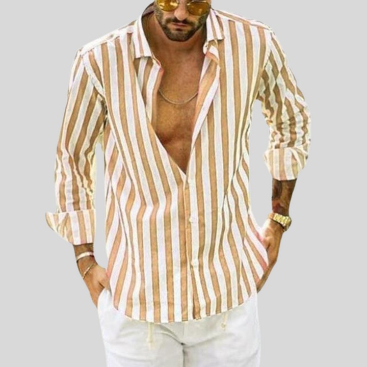 Striped Linen Shirt for Men