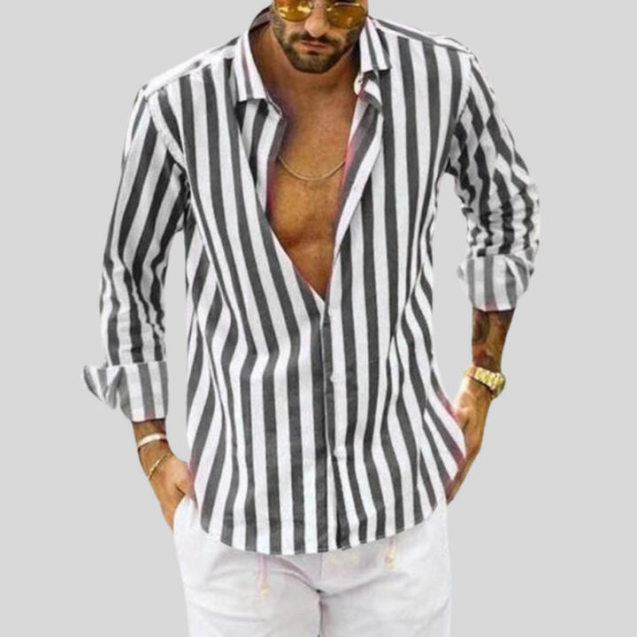 Striped Linen Shirt for Men