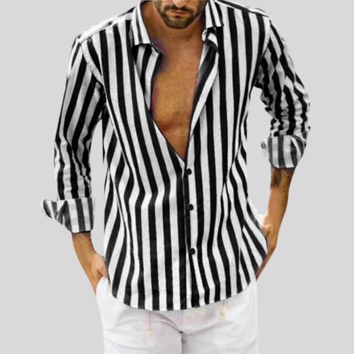 Striped Linen Shirt for Men