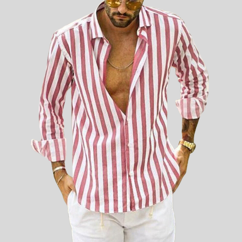 Striped Linen Shirt for Men