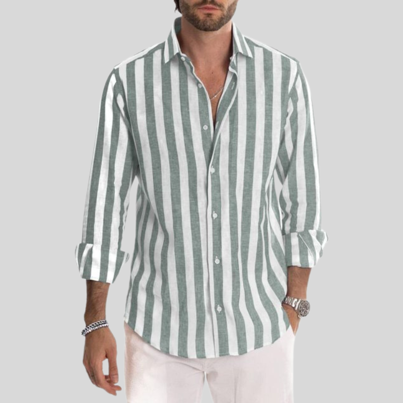 Striped Linen Shirt for Men