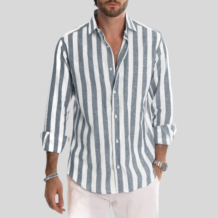 Striped Linen Shirt for Men