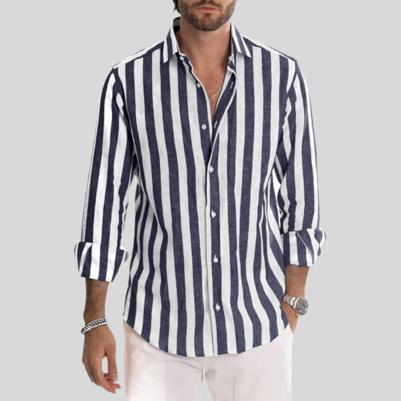 Striped Linen Shirt for Men