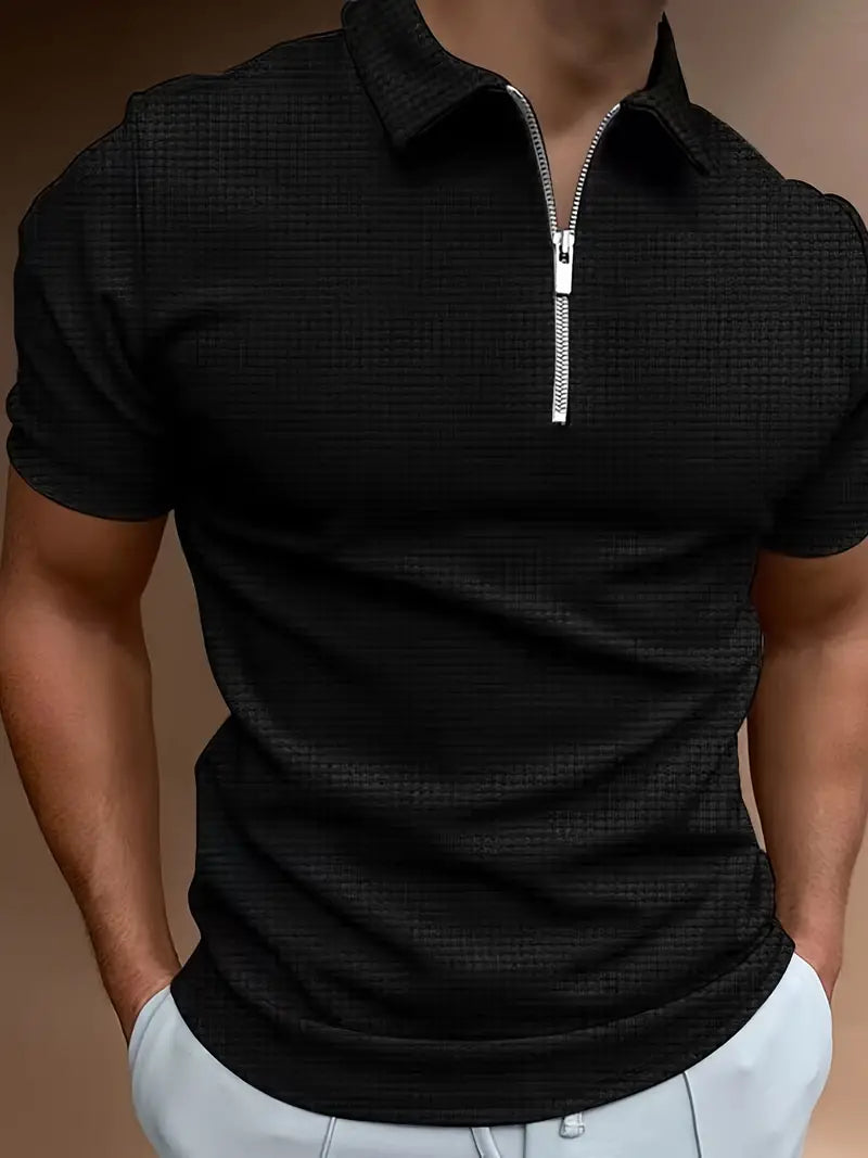 Polo Shirt with Zipper for Men